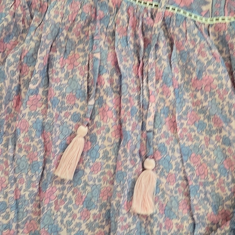 NWT The Fox and Tye Mermaid Bohemian Floral Pink and Blue Dress - Picture 4 of 5